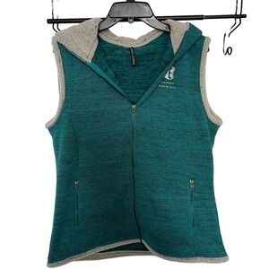 Kuhl‎ Women Copper Mountain Full Zip Hooded Vest Zipped Pockets Green Size XL